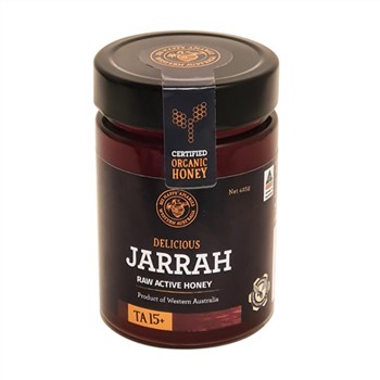 Bee Happy Organic Raw Cold Pressed Jarrah Honey Jar 425g