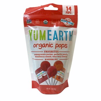 Yum Earth Organic Fruit Lollipops 14pk