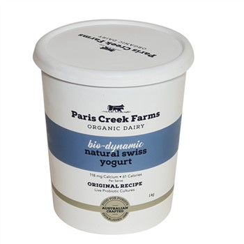 Paris Creek Natural Swiss Yoghurt Plain 1kg