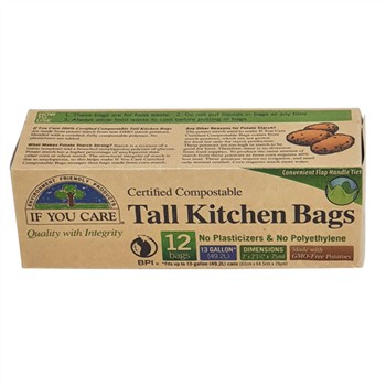 If You Care Ceritfied Compostable Tall Kitchen Bags 12 x 49.2L