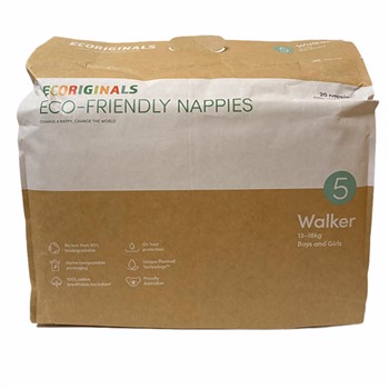 Ecoriginals Nappies Size 5 Walker 12-18kg (18 Diapers)