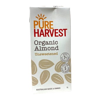Pure Harvest Almond (activated) Unsweetened Milk 1Lt
