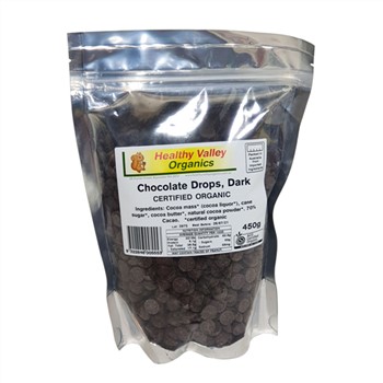 Healthy Valley Chocolate Drops/Chips Dark 450g