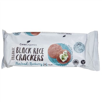 Ceres Black Rice Crackers Riceberry 115g
