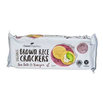 Ceres Brown Rice Crackers Sea Salt & Vinegar 115g
