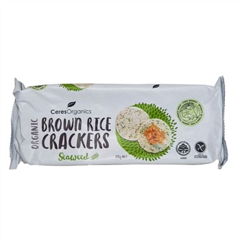 Ceres Brown Rice Crackers Seaweed 115g