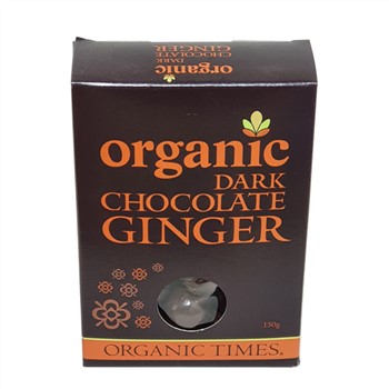Organic Times Dark Chocolate Ginger 150g