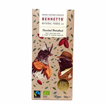Bennetto Dark Chocolate Toasted Hazelnut 100g