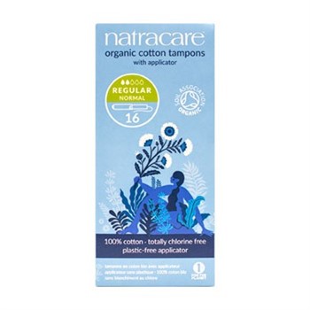 Natracare Applicator Organic Cotton Tampons Regular 16pk
