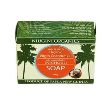 Niugini Organics Virgin Coconut Oil Soap Patchouli 100g