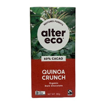 Alter Eco Dark Quinoa Crunch Chocolate 60% 80g