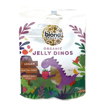 Biona Jelly Dino Lollies 75g