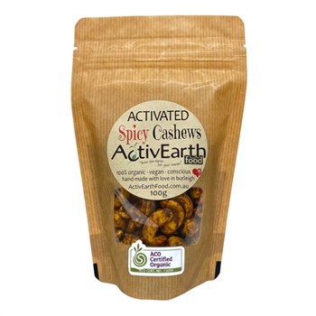 Activearth Activated Spicy Cashews 100g