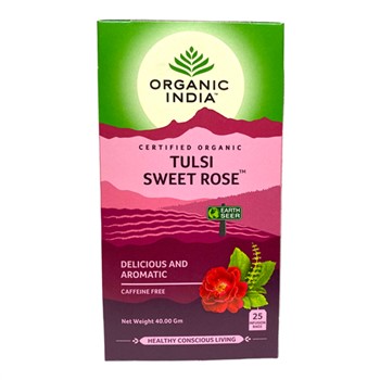 Organic India Tulsi Sweet Rose Teabags 25