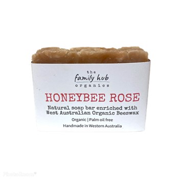 The Family Hub Organics Soap Honeybee Rose 100g