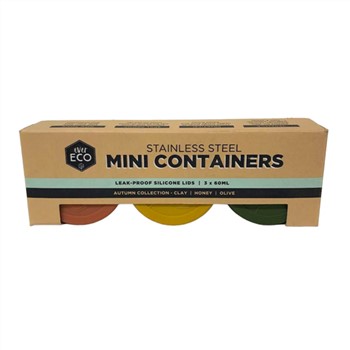 Ever Eco 3 Mini Stainless Steel Containers Autumn Collection